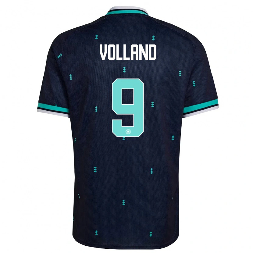 Danxen Pánské Německo Kevin Volland #9 Námořnická Nebeská Modrá Bílá Daleko Hráčské Dresy 26-28 Dres
