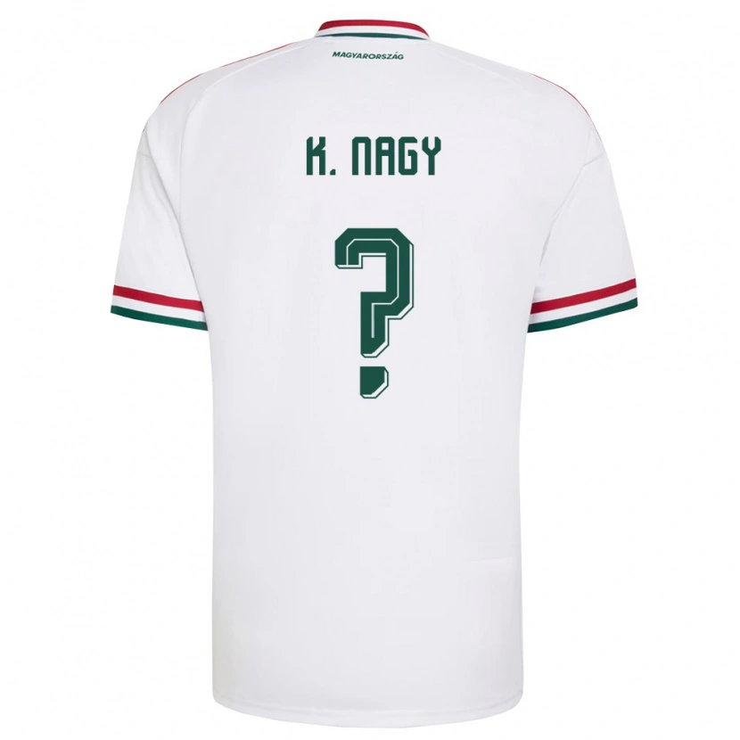 Danxen Pánské Maďarsko Kristóf Nagy #0 Bílá Červená Zelená Daleko Hráčské Dresy 26-28 Dres