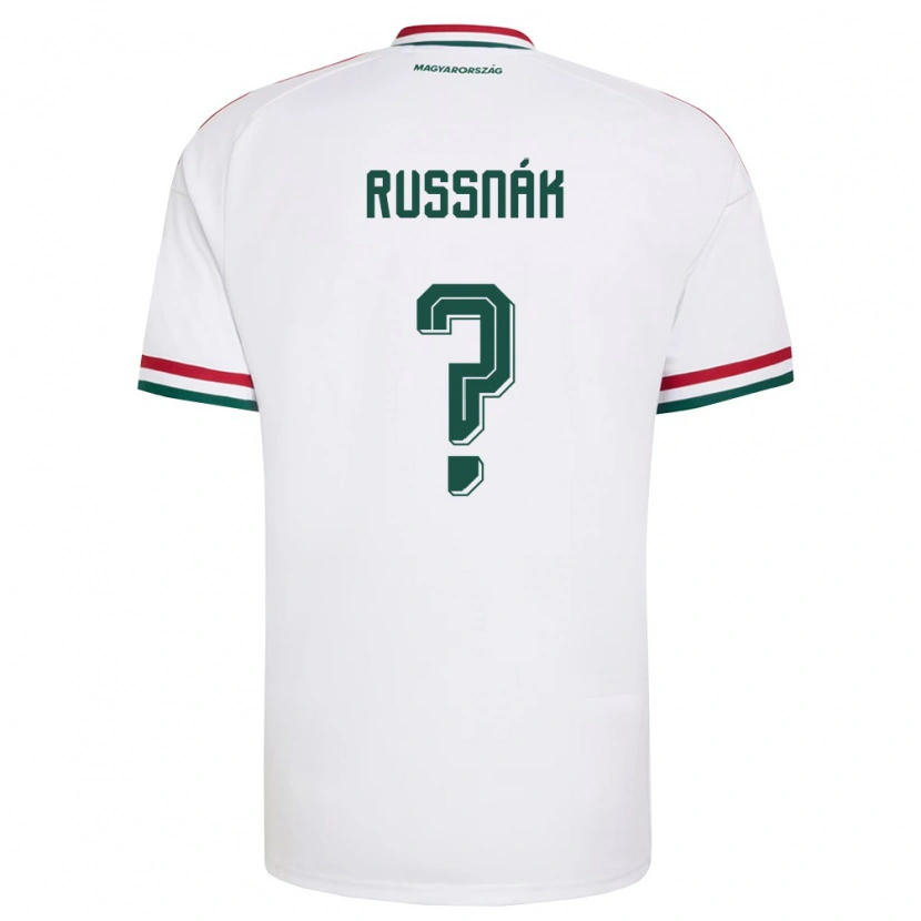 Danxen Pánské Maďarsko Áron Russnák #0 Bílá Červená Zelená Daleko Hráčské Dresy 26-28 Dres