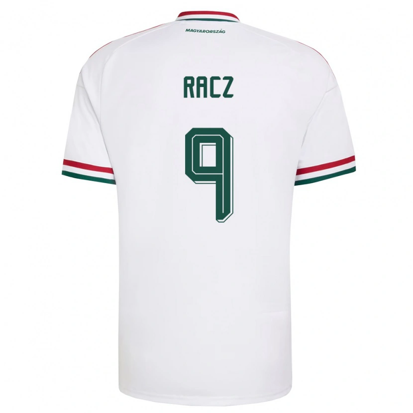 Danxen Pánské Maďarsko Balázs Rácz #9 Bílá Červená Zelená Daleko Hráčské Dresy 26-28 Dres
