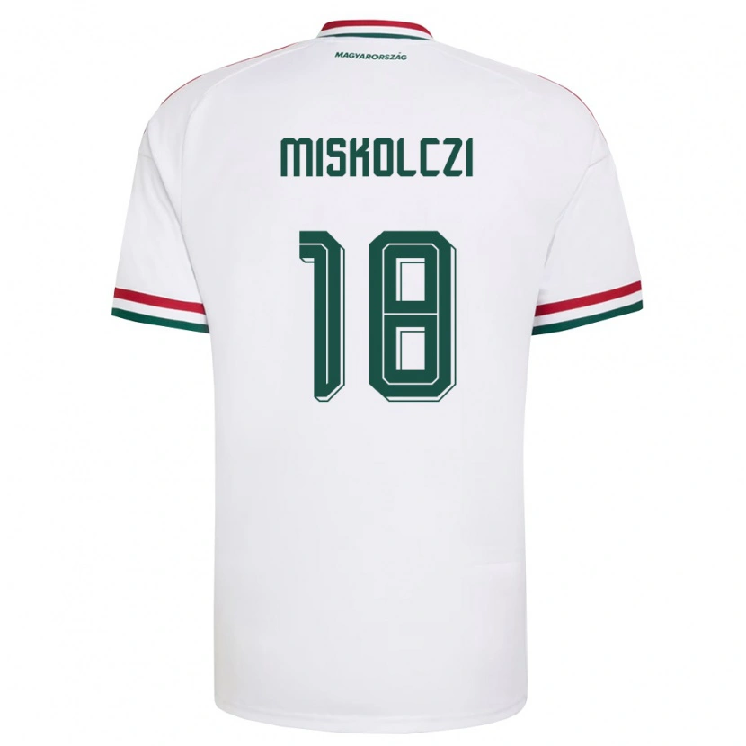 Danxen Pánské Maďarsko Domonkos Miskolczi #18 Bílá Červená Zelená Daleko Hráčské Dresy 26-28 Dres