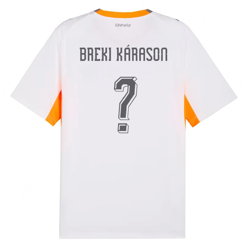 Danxen Pánské Island Sigurdur Breki Kárason #0 Bílá Oranžová Šedá Daleko Hráčské Dresy 26-28 Dres