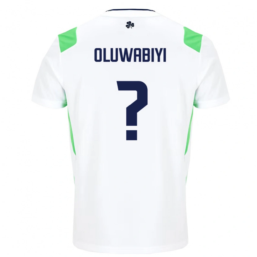 Danxen Pánské Irsko Ajibola Oluwabiyi #0 Bílá Světle Zelená Daleko Hráčské Dresy 26-28 Dres