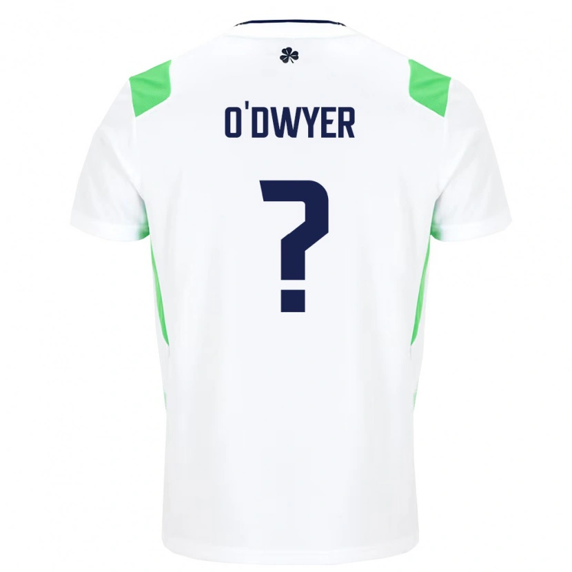 Danxen Pánské Irsko Josh O'dwyer #0 Bílá Světle Zelená Daleko Hráčské Dresy 26-28 Dres