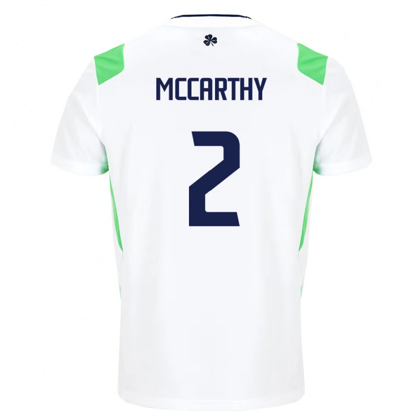 Danxen Pánské Irsko Savannah Mccarthy #2 Bílá Světle Zelená Daleko Hráčské Dresy 26-28 Dres