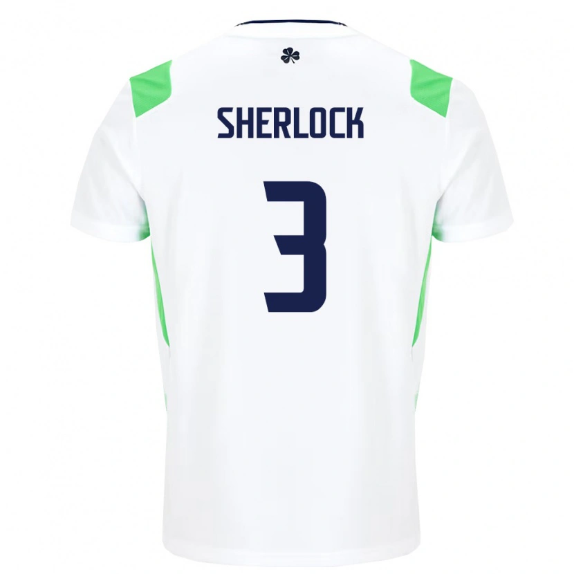 Danxen Pánské Irsko Finn Sherlock #3 Bílá Světle Zelená Daleko Hráčské Dresy 26-28 Dres