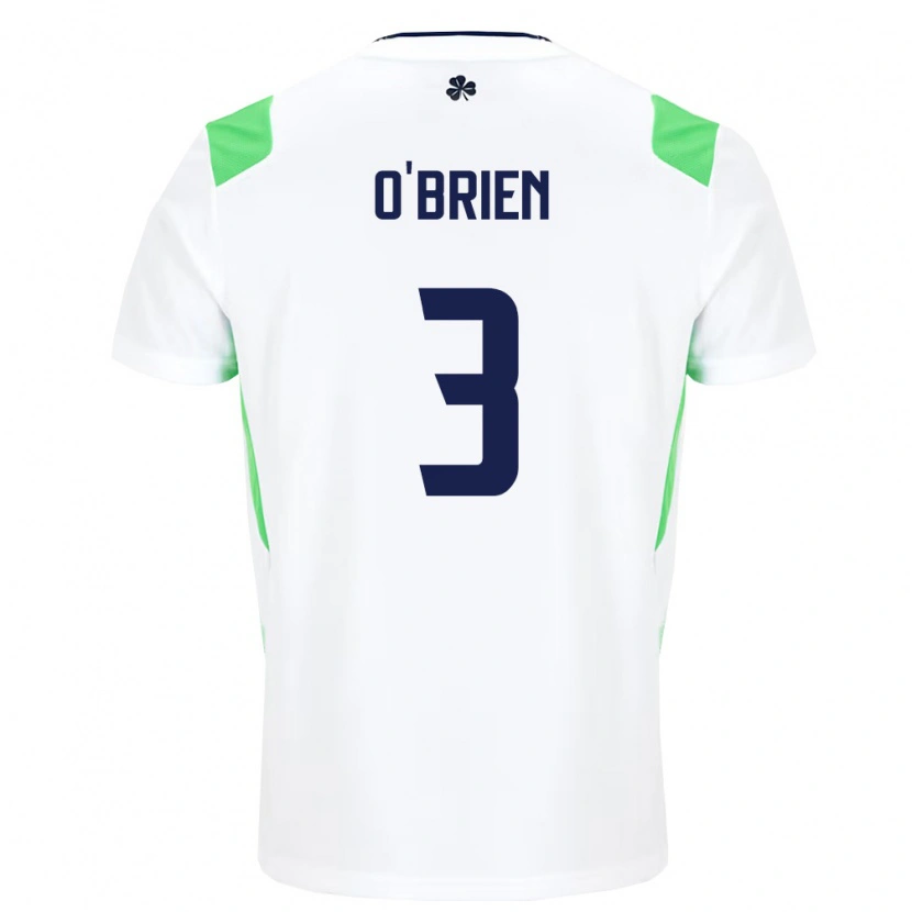 Danxen Pánské Irsko Luke O'brien #3 Bílá Světle Zelená Daleko Hráčské Dresy 26-28 Dres
