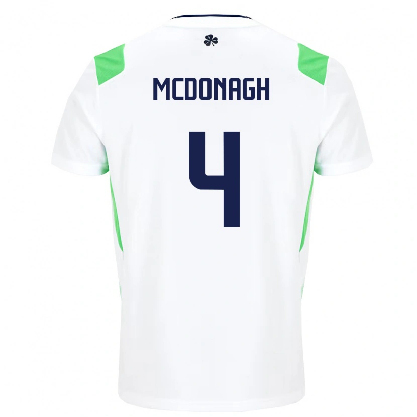 Danxen Pánské Irsko Oisin Mcdonagh #4 Bílá Světle Zelená Daleko Hráčské Dresy 26-28 Dres