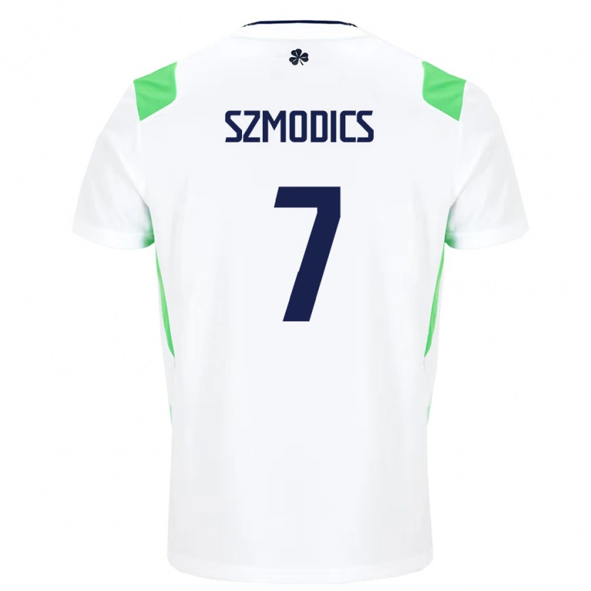 Danxen Pánské Irsko Sammie Szmodics #7 Bílá Světle Zelená Daleko Hráčské Dresy 26-28 Dres