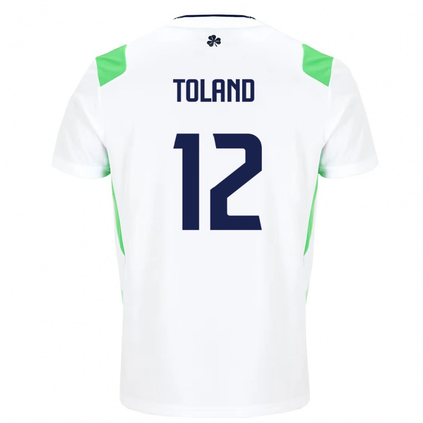 Danxen Pánské Irsko Tyler Toland #12 Bílá Světle Zelená Daleko Hráčské Dresy 26-28 Dres