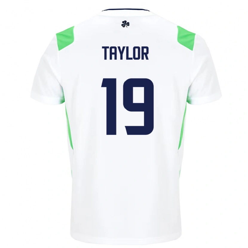 Danxen Pánské Irsko Jack Taylor #19 Bílá Světle Zelená Daleko Hráčské Dresy 26-28 Dres