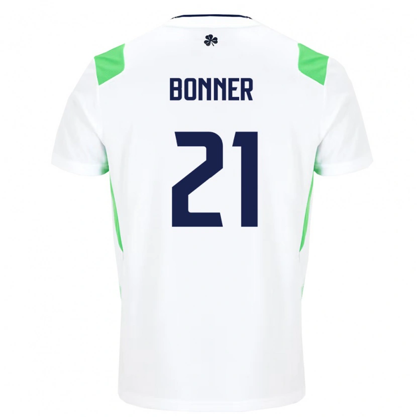 Danxen Pánské Irsko Charlie Bonner #21 Bílá Světle Zelená Daleko Hráčské Dresy 26-28 Dres