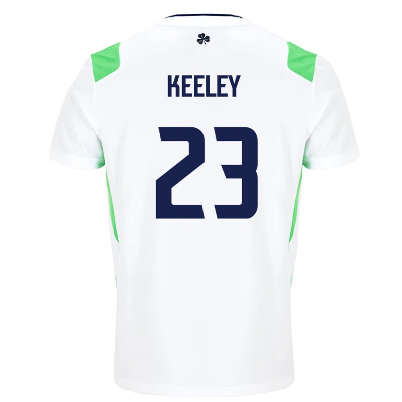 Danxen Pánské Irsko Josh Keeley #23 Bílá Světle Zelená Daleko Hráčské Dresy 26-28 Dres