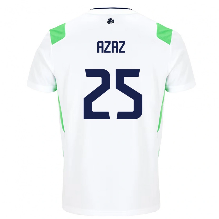 Danxen Pánské Irsko Finn Azaz #25 Bílá Světle Zelená Daleko Hráčské Dresy 26-28 Dres
