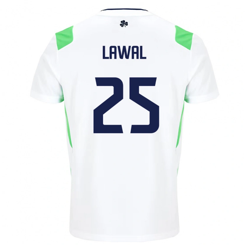 Danxen Pánské Irsko Bosun Lawal #25 Bílá Světle Zelená Daleko Hráčské Dresy 26-28 Dres