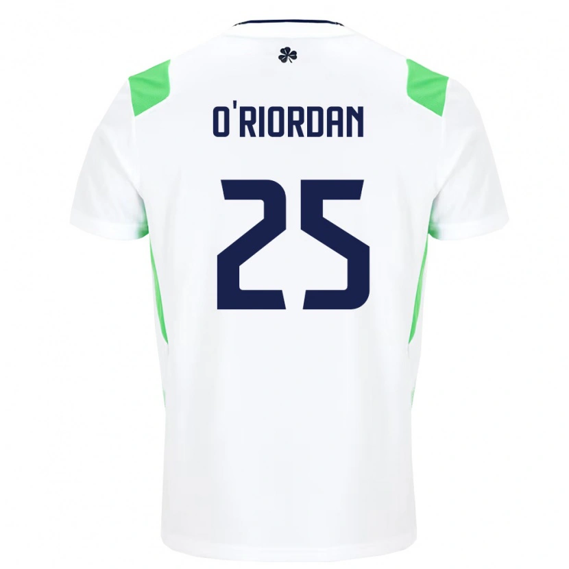 Danxen Pánské Irsko Claire O'riordan #25 Bílá Světle Zelená Daleko Hráčské Dresy 26-28 Dres