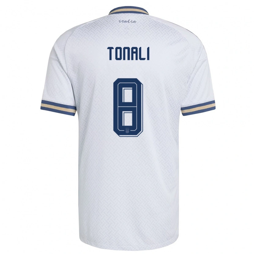 Danxen Pánské Itálie Sandro Tonali #8 Smetanová Námořnická Zlatá Daleko Hráčské Dresy 26-28 Dres
