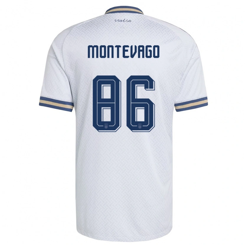 Danxen Pánské Itálie Daniele Montevago #86 Smetanová Námořnická Zlatá Daleko Hráčské Dresy 26-28 Dres
