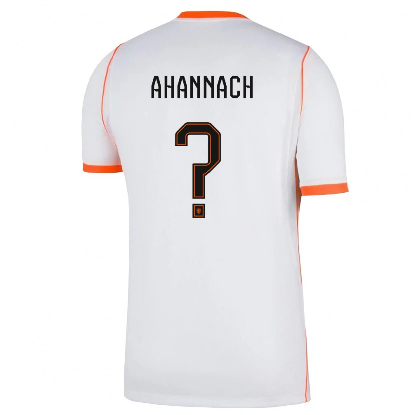 Danxen Pánské Nizozemsko Noah Ahannach #0 Bílá Oranžová Daleko Hráčské Dresy 26-28 Dres