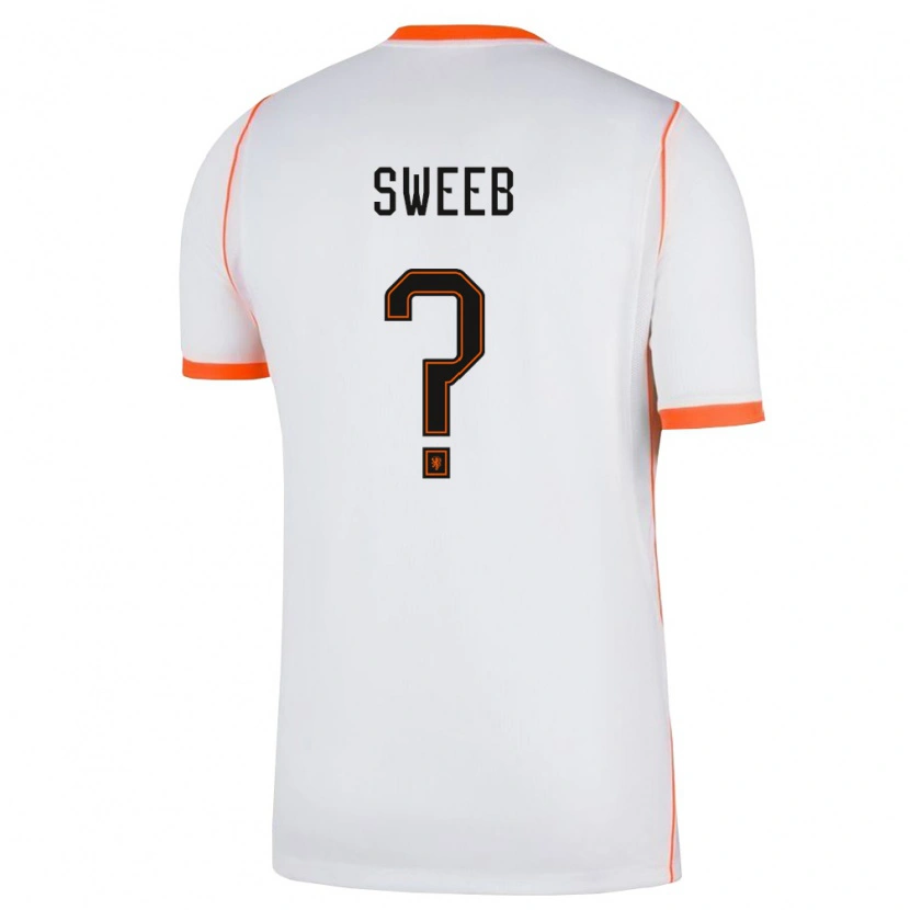 Danxen Pánské Nizozemsko Matthew Sweeb #0 Bílá Oranžová Daleko Hráčské Dresy 26-28 Dres