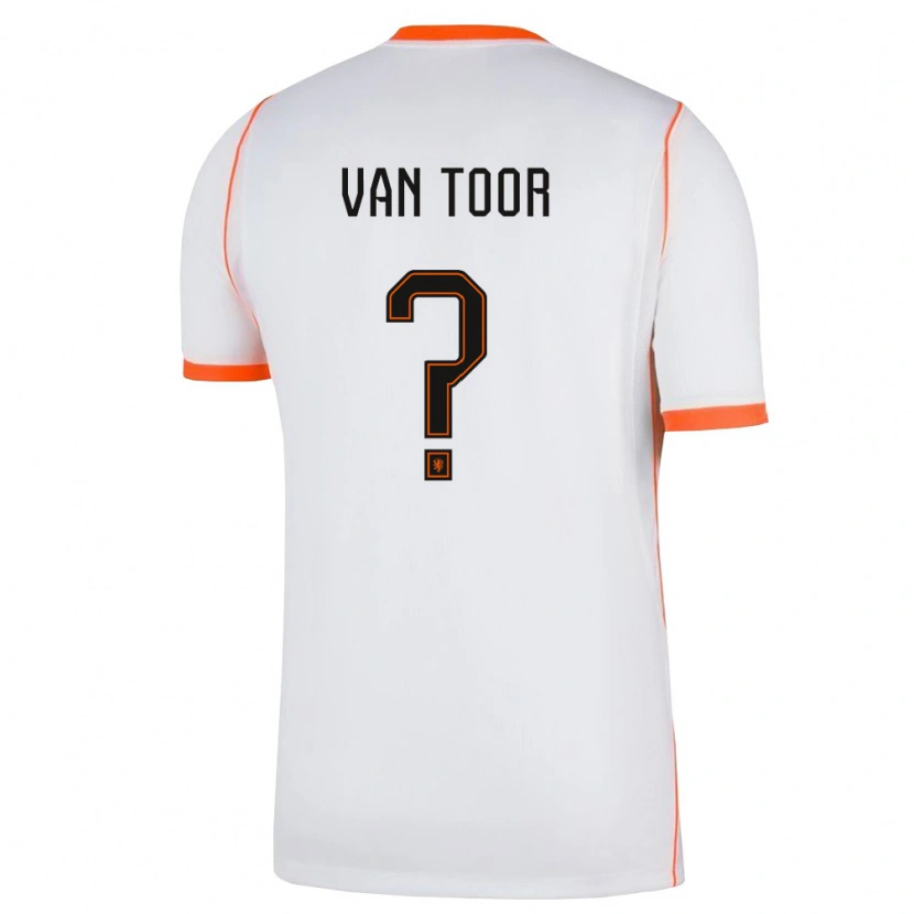 Danxen Pánské Nizozemsko Julian Van Toor #0 Bílá Oranžová Daleko Hráčské Dresy 26-28 Dres