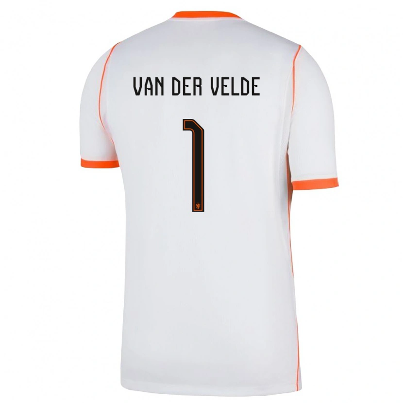 Danxen Pánské Nizozemsko Valentijn Van Der Velde #1 Bílá Oranžová Daleko Hráčské Dresy 26-28 Dres