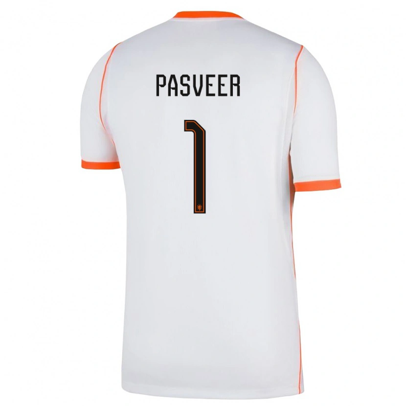 Danxen Pánské Nizozemsko Remko Pasveer #1 Bílá Oranžová Daleko Hráčské Dresy 26-28 Dres