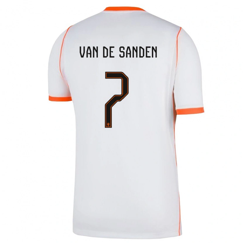 Danxen Pánské Nizozemsko Shanice Van De Sanden #7 Bílá Oranžová Daleko Hráčské Dresy 26-28 Dres