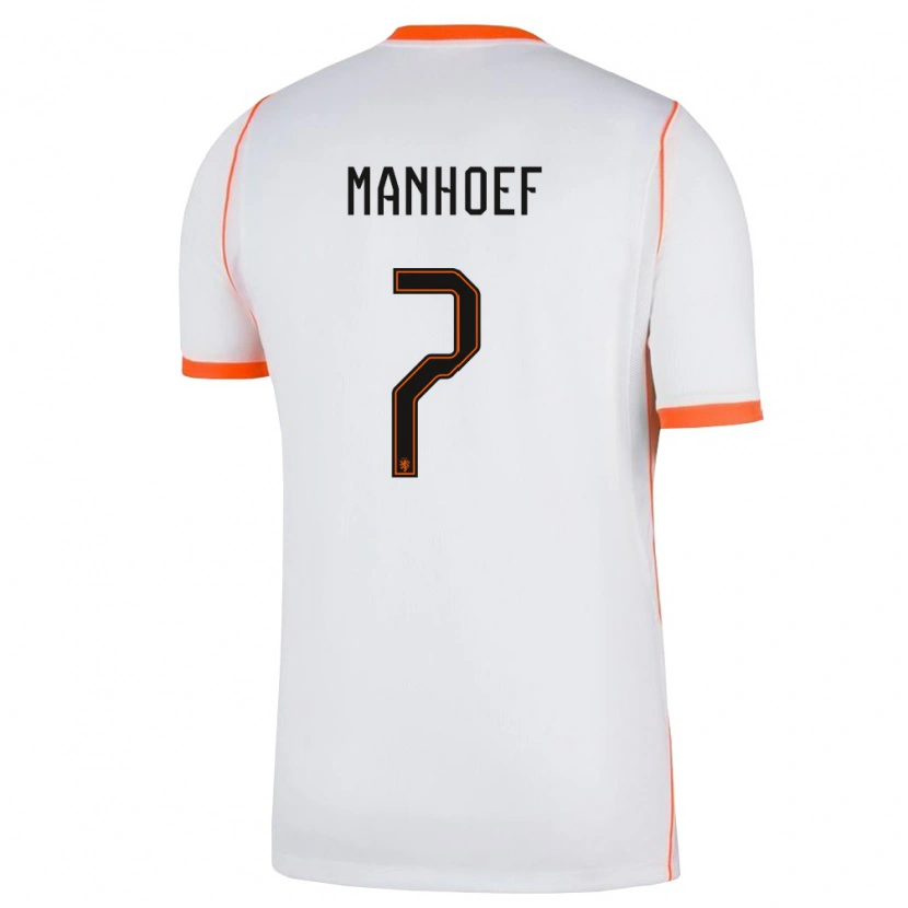 Danxen Pánské Nizozemsko Million Manhoef #7 Bílá Oranžová Daleko Hráčské Dresy 26-28 Dres