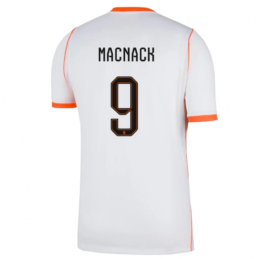 Danxen Pánské Nizozemsko Jenairo Macnack #9 Bílá Oranžová Daleko Hráčské Dresy 26-28 Dres