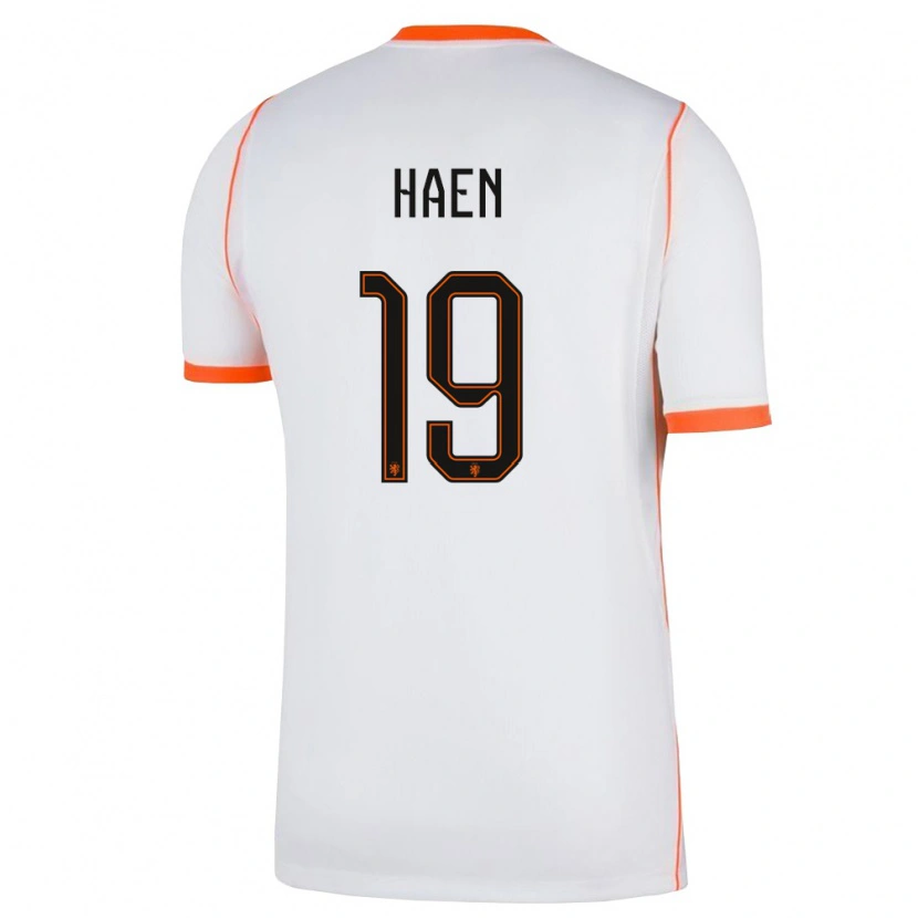 Danxen Pánské Nizozemsko Devin Haen #19 Bílá Oranžová Daleko Hráčské Dresy 26-28 Dres