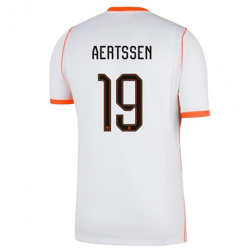 Danxen Pánské Nizozemsko Olivier Aertssen #19 Bílá Oranžová Daleko Hráčské Dresy 26-28 Dres