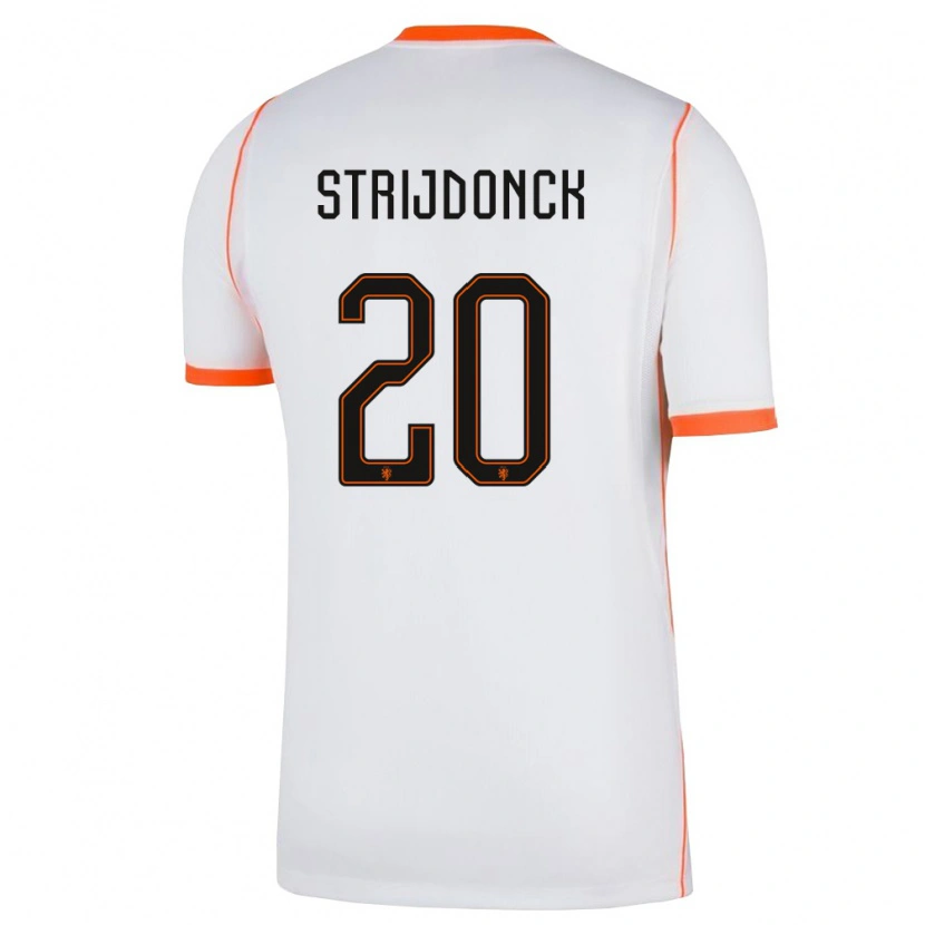 Danxen Pánské Nizozemsko Bayren Strijdonck #20 Bílá Oranžová Daleko Hráčské Dresy 26-28 Dres