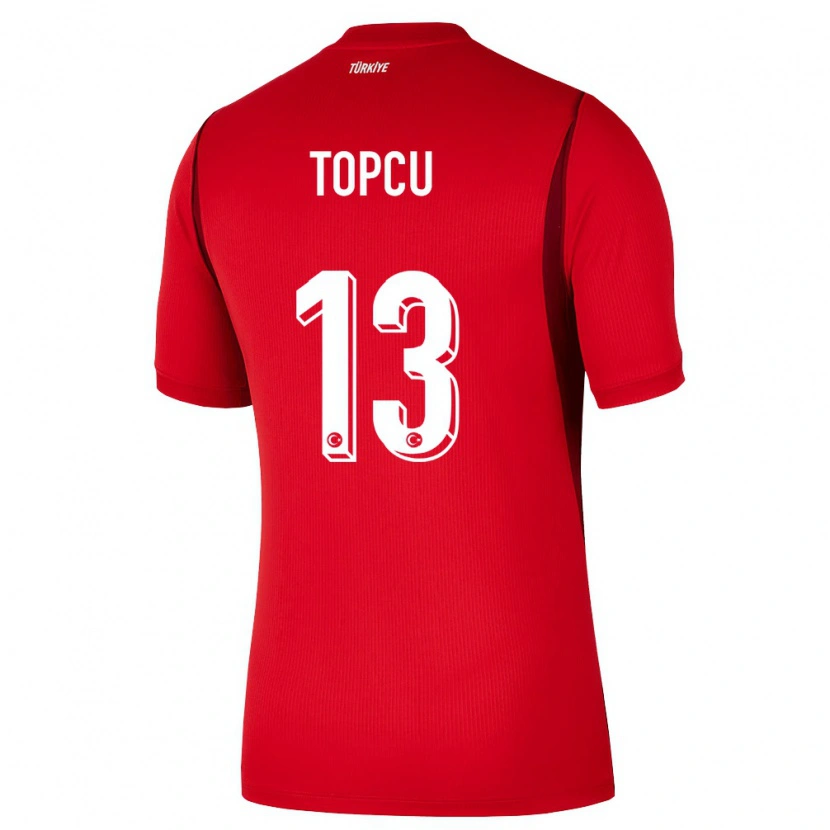 Danxen Dámské Turecko Emirhan Topçu #13 Červená Vínová Domů Hráčské Dresy 26-28 Dres
