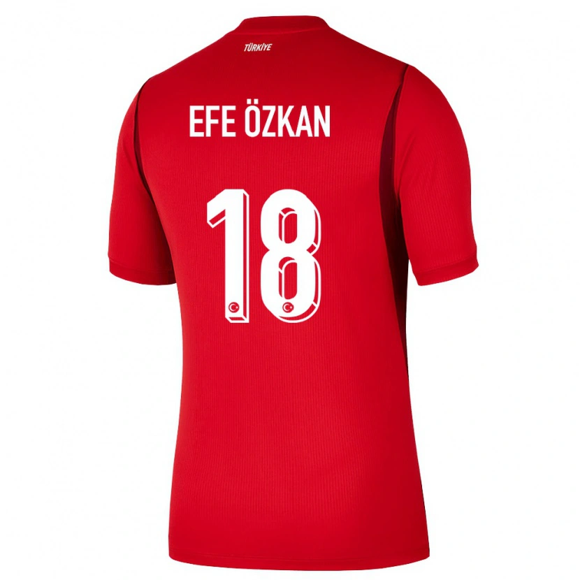 Danxen Dámské Turecko Utku Efe Özkan #18 Červená Vínová Domů Hráčské Dresy 26-28 Dres