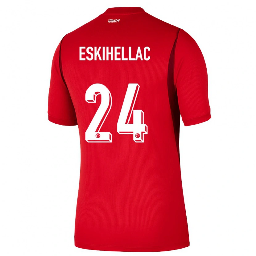 Danxen Dámské Turecko Mustafa Eskihellaç #24 Červená Vínová Domů Hráčské Dresy 26-28 Dres
