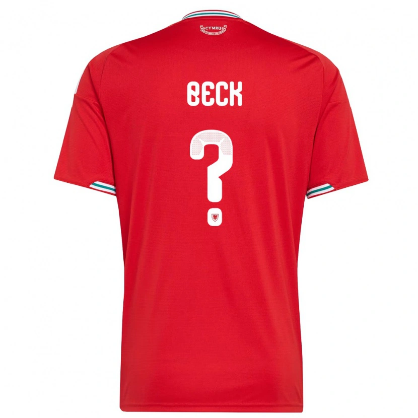 Danxen Dámské Wales Owen Beck #0 Červená Bílá Zelená Domů Hráčské Dresy 26-28 Dres
