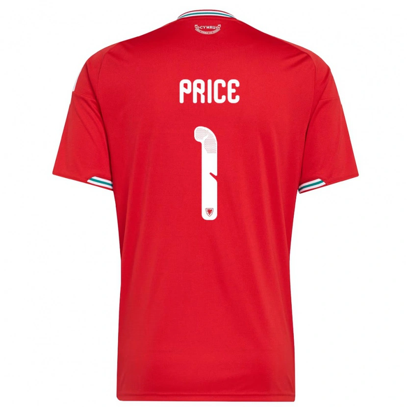 Danxen Dámské Wales Jo Price #1 Červená Bílá Zelená Domů Hráčské Dresy 26-28 Dres