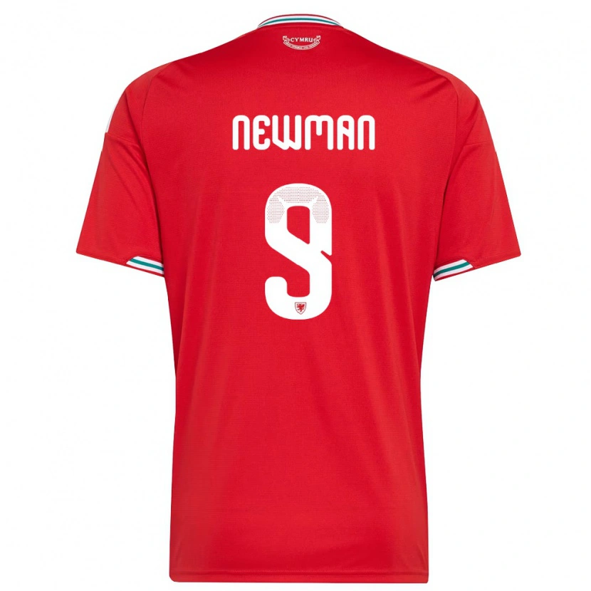 Danxen Dámské Wales Oli Newman #9 Červená Bílá Zelená Domů Hráčské Dresy 26-28 Dres