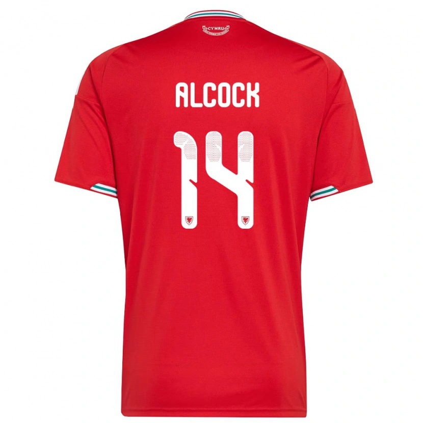 Danxen Dámské Wales Tom Alcock #14 Červená Bílá Zelená Domů Hráčské Dresy 26-28 Dres