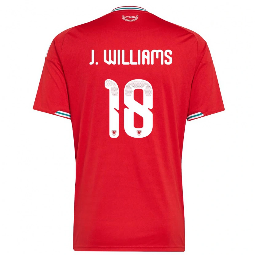 Danxen Dámské Wales Jonathan Williams #18 Červená Bílá Zelená Domů Hráčské Dresy 26-28 Dres