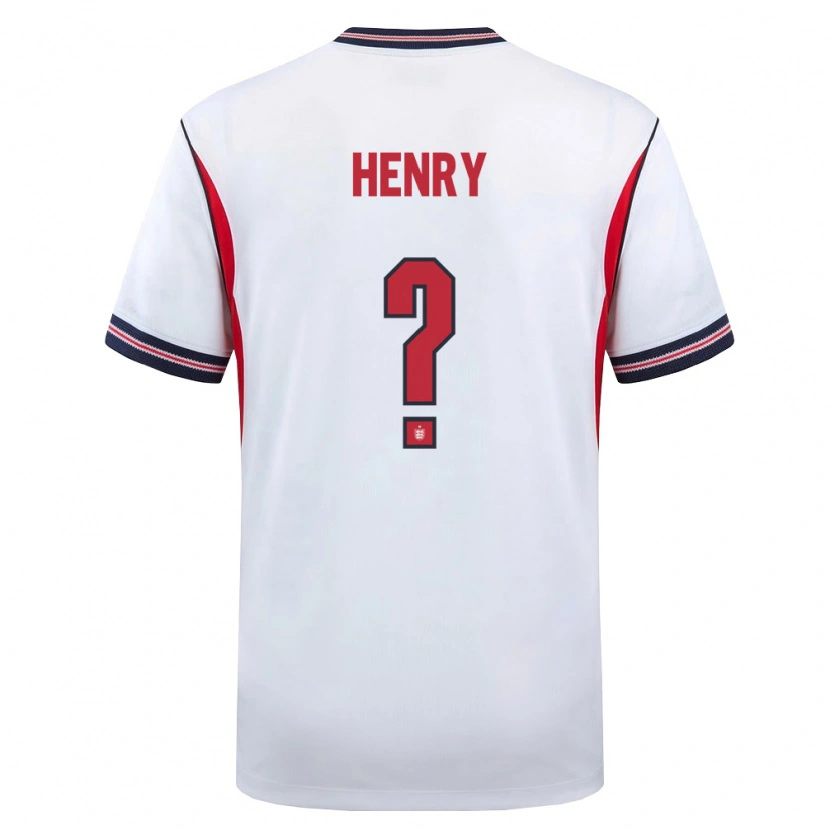 Danxen Dámské Anglie Josh Henry #0 Bílá Námořnická Červená Domů Hráčské Dresy 26-28 Dres