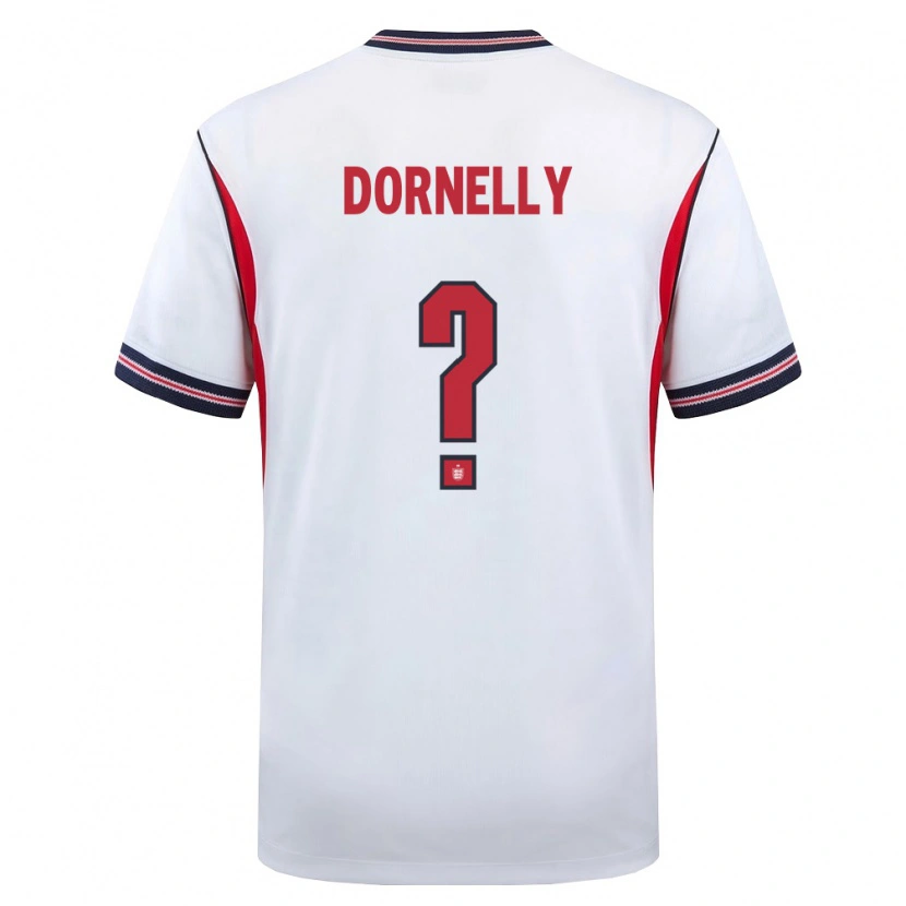 Danxen Dámské Anglie James Dornelly #0 Bílá Námořnická Červená Domů Hráčské Dresy 26-28 Dres