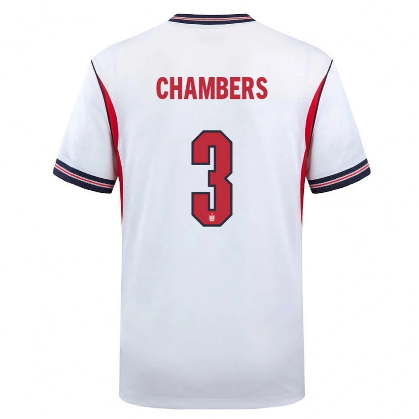 Danxen Dámské Anglie Luke Chambers #3 Bílá Námořnická Červená Domů Hráčské Dresy 26-28 Dres