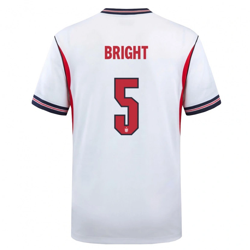 Danxen Dámské Anglie Millie Bright #5 Bílá Námořnická Červená Domů Hráčské Dresy 26-28 Dres