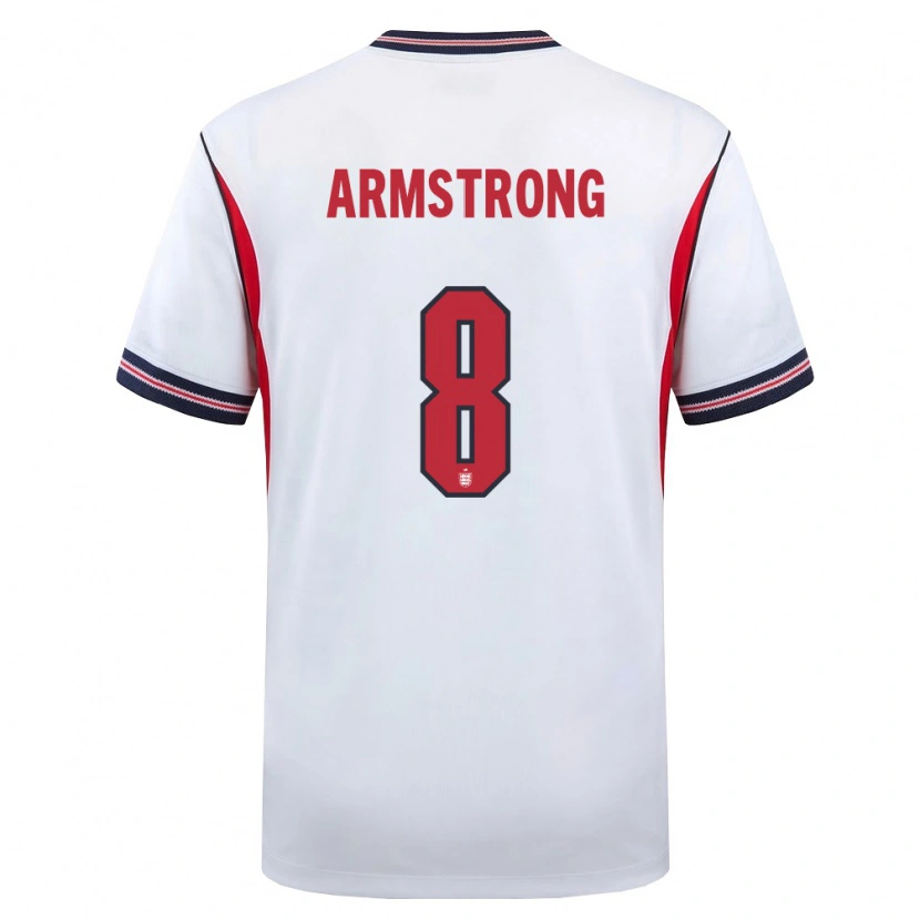 Danxen Dámské Anglie Harrison Armstrong #8 Bílá Námořnická Červená Domů Hráčské Dresy 26-28 Dres