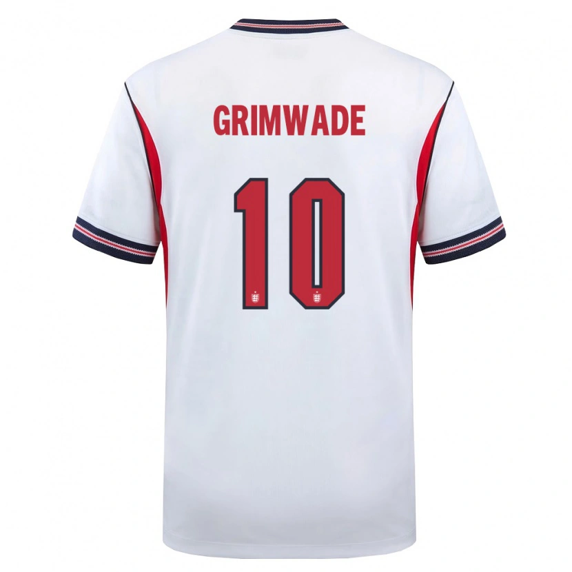 Danxen Dámské Anglie Heze Grimwade #10 Bílá Námořnická Červená Domů Hráčské Dresy 26-28 Dres