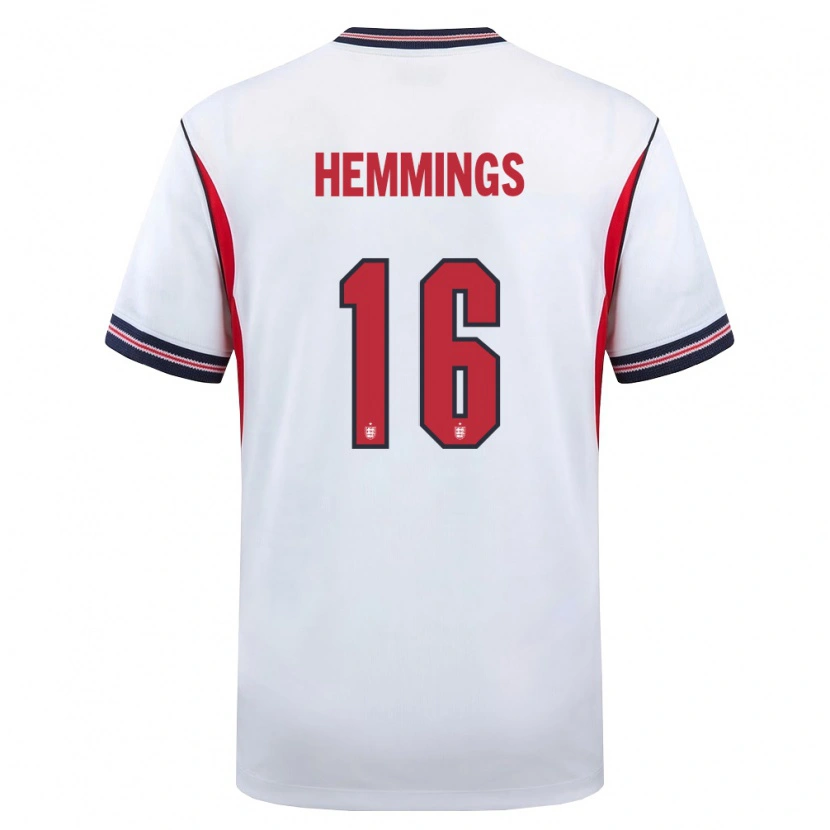 Danxen Dámské Anglie George Hemmings #16 Bílá Námořnická Červená Domů Hráčské Dresy 26-28 Dres