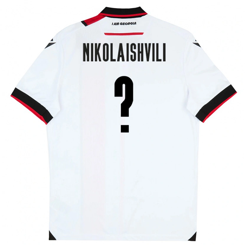 Danxen Dámské Georgia Giorgi Nikolaishvili #0 Bílá Černá Červená Domů Hráčské Dresy 26-28 Dres