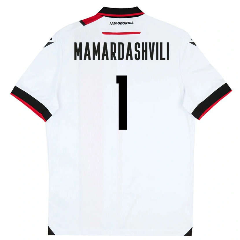 Danxen Dámské Georgia Giorgi Mamardashvili #1 Bílá Černá Červená Domů Hráčské Dresy 26-28 Dres
